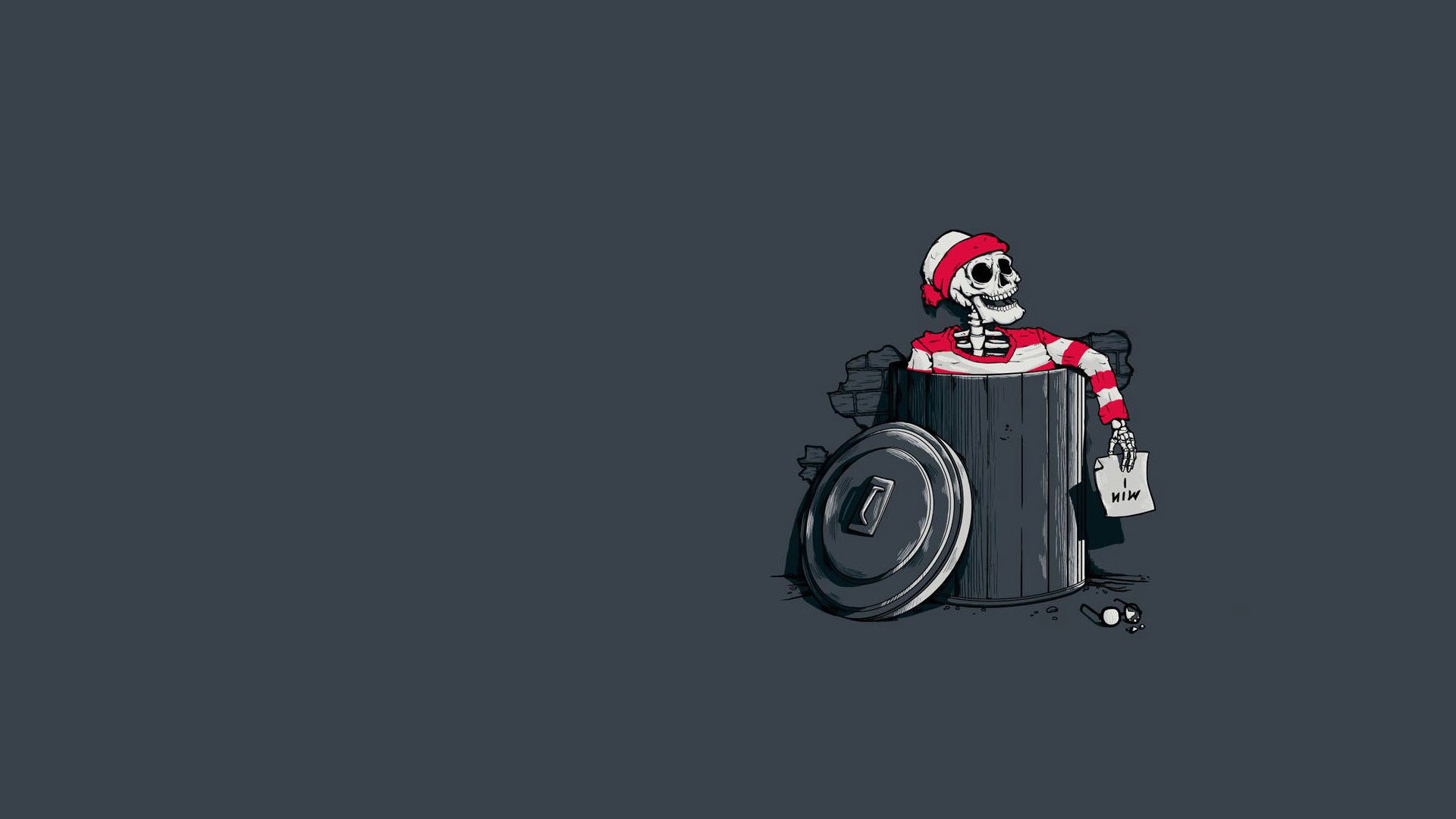 Simple Waldo Humor Skeleton Wallpaper HD Desktop And