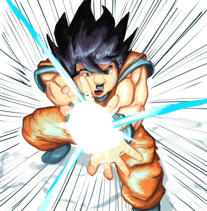 Goku Babyface Kamehameha by Toonzy 800x815