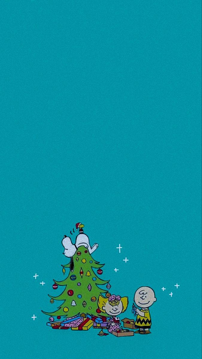 Snoopy Charlie Brown Christmas Aesthetic Wallpaper Background In