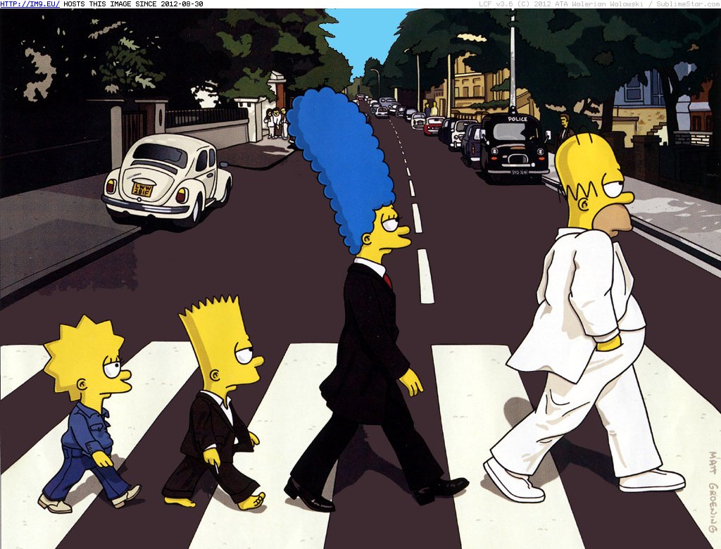 Simpsons Abbey Road Wallpaper