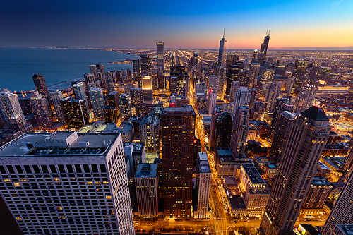 Chicago Skyline New iPad Wallpaper Photo