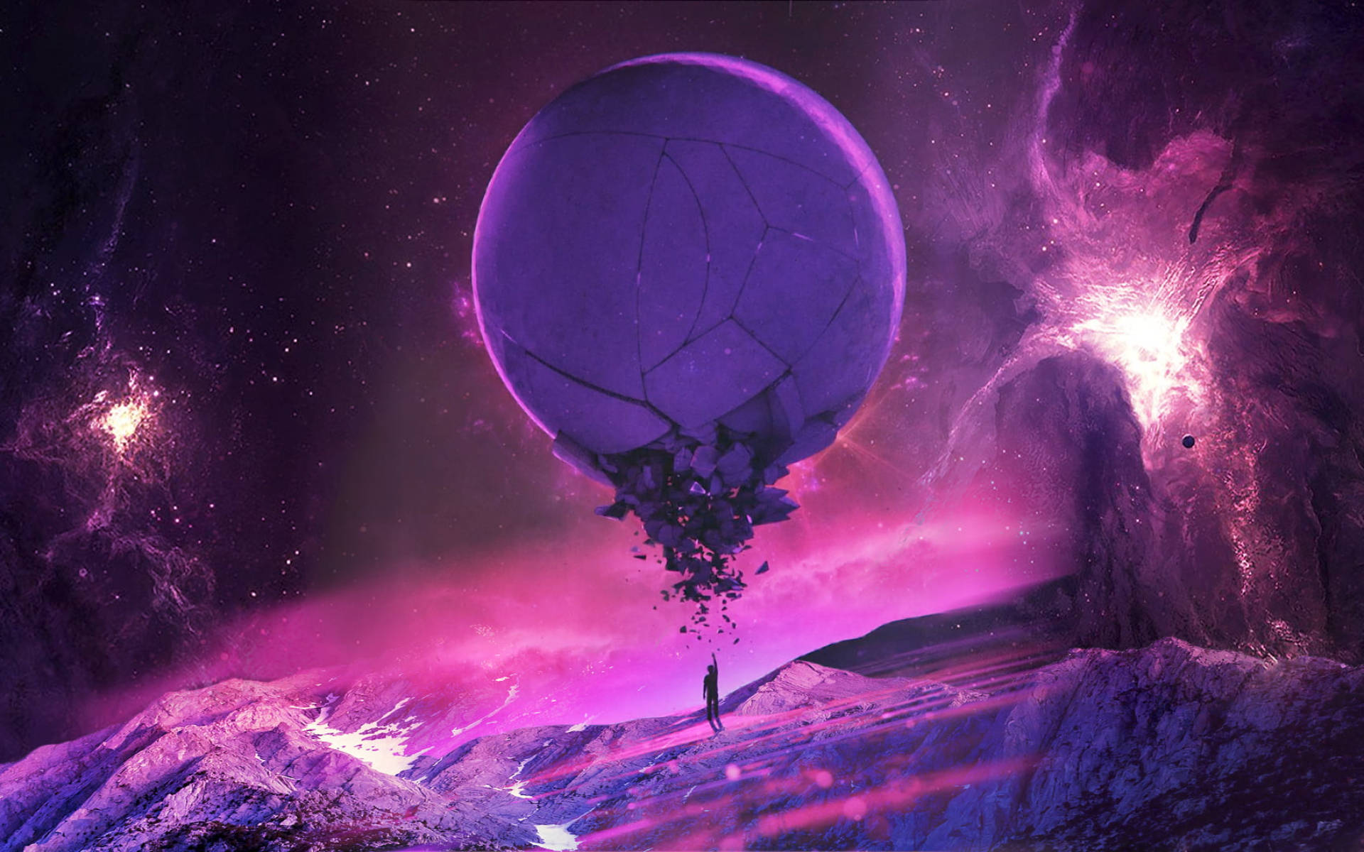 Galaxy Moon Wallpaper