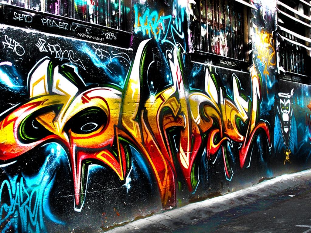 Find more Graffiti Wallpapers Graffiti Screensavers Yellow Red 7024 1920x10...