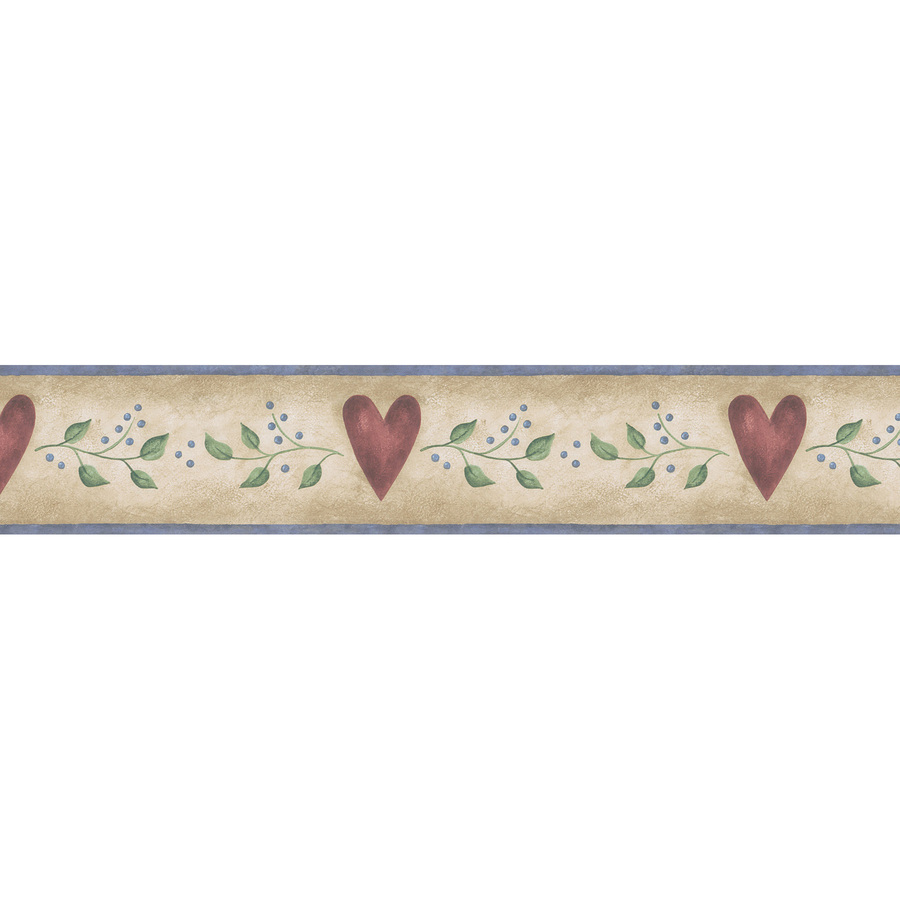 Country Heart Prepasted Wallpaper Border At Lowes