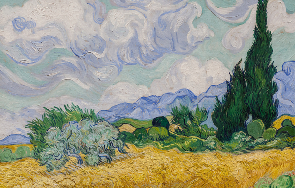 Wallpaper Van Gogh Painting Paintings Landscape
