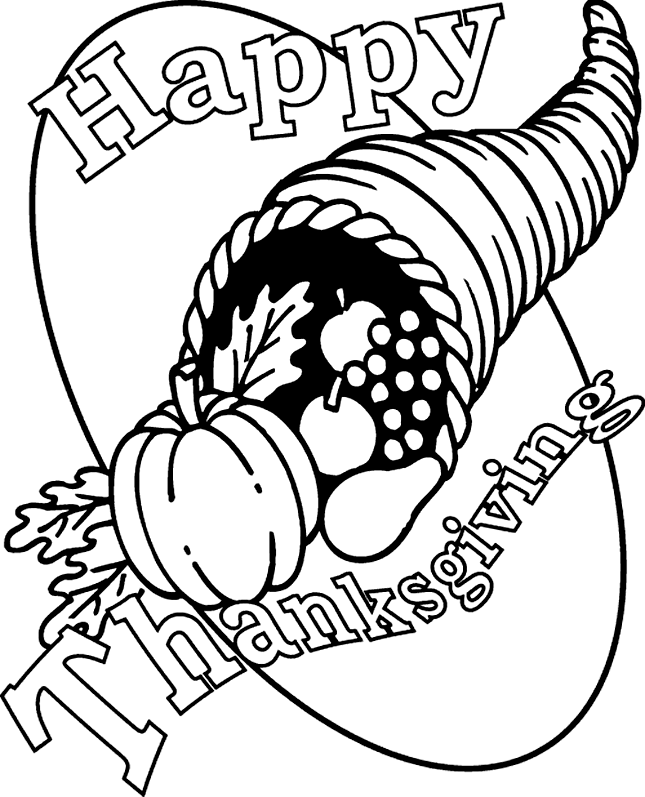 Happy Thanksgiving Printable Coloring S For