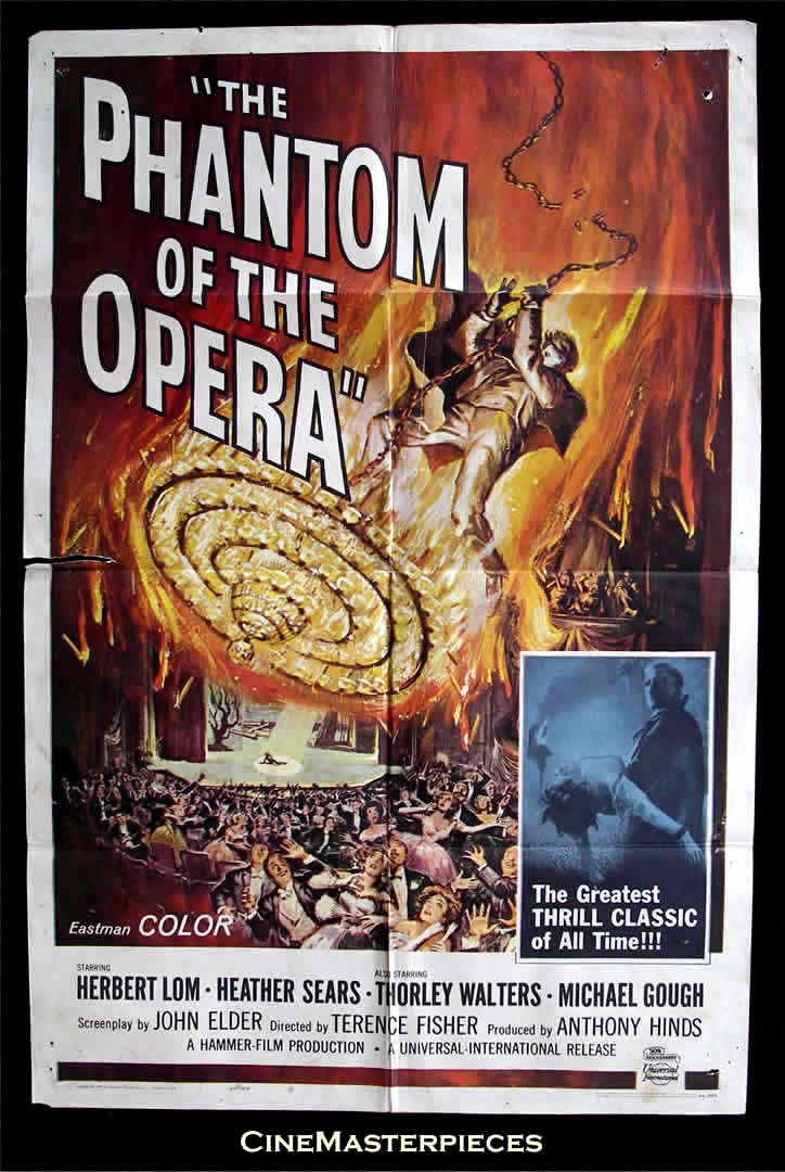 Phantom Of The Opera Hammer Horror B Movie Posters Wallpaper Image