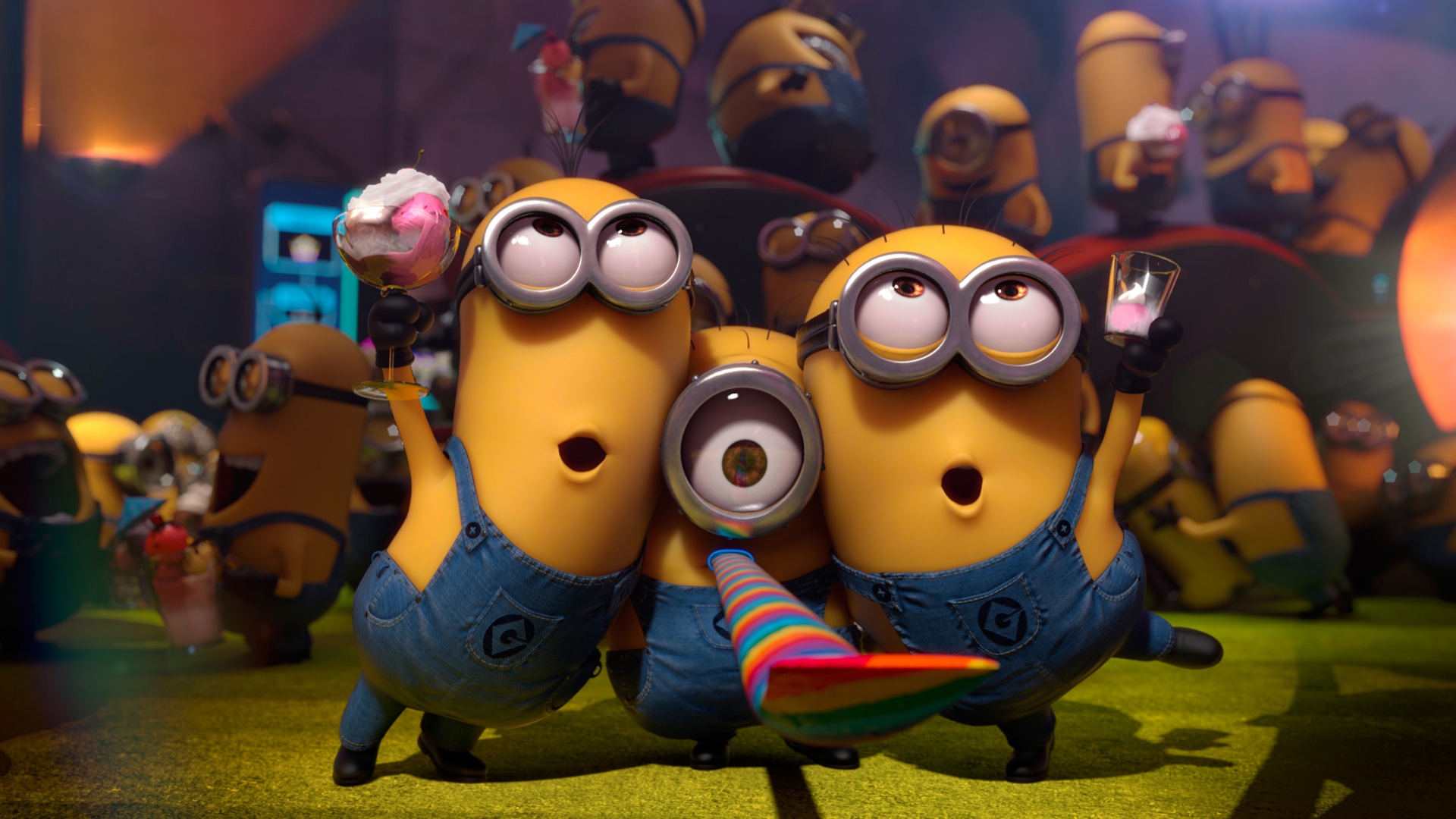 Download Minions Party Wallpaper in 1920x1080 Resolution 1920x1080