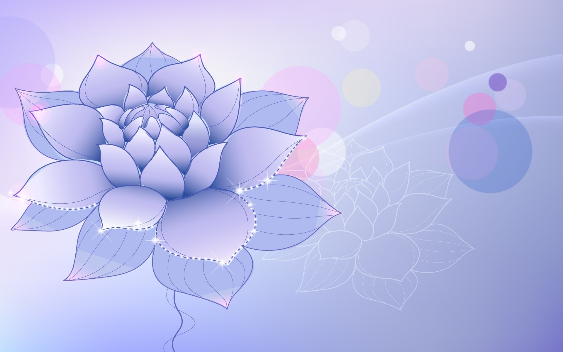 Wallpaper lilac flower design
