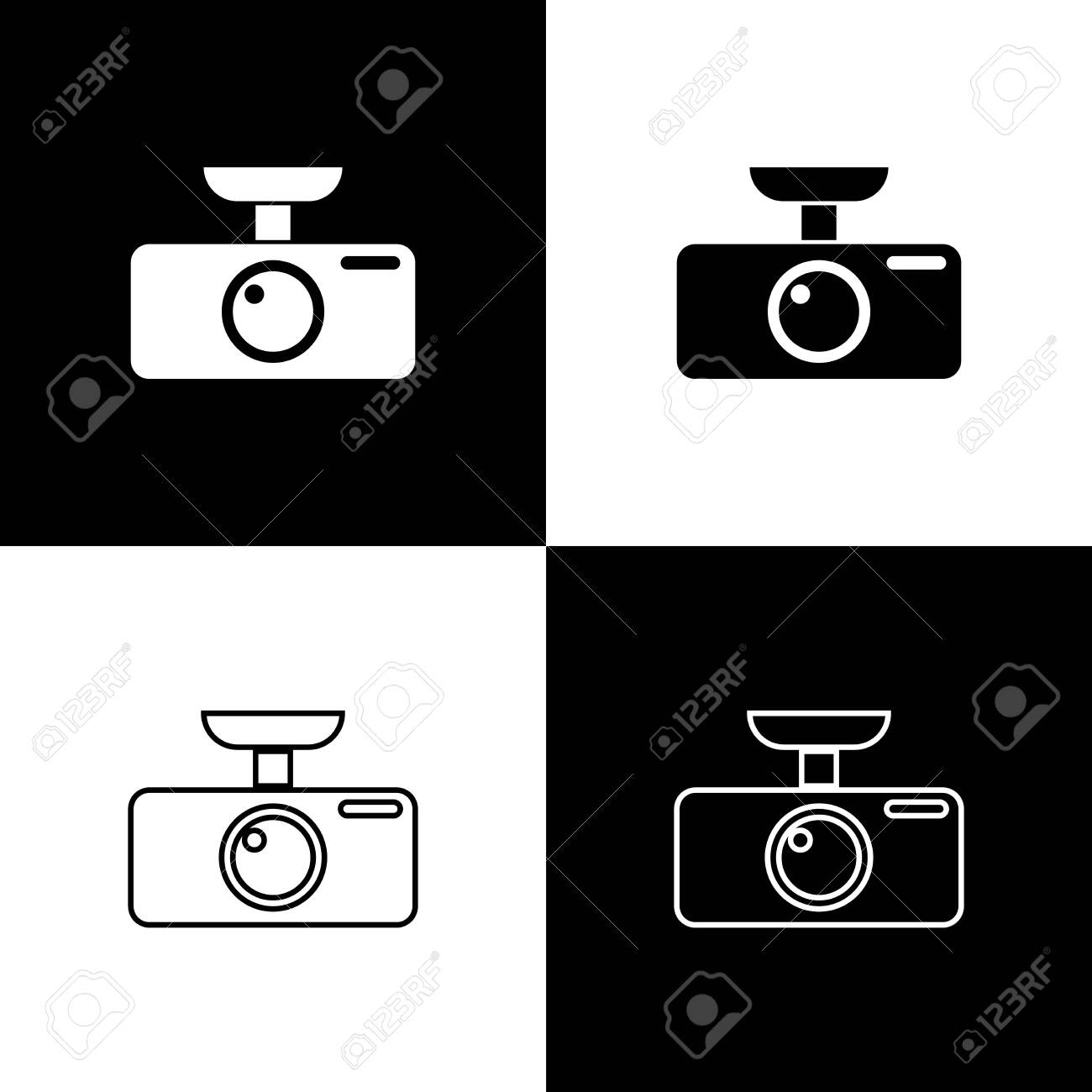 free-download-set-car-dvr-icons-isolated-on-black-and-white-background