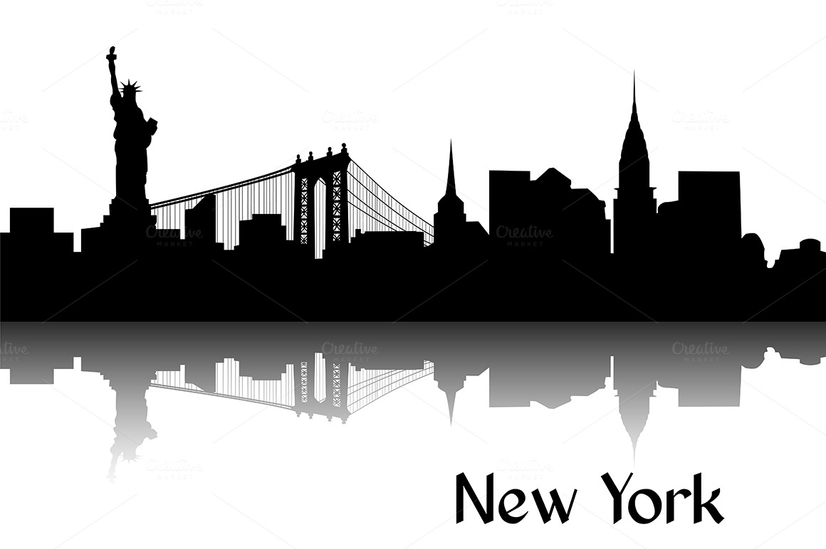 Silhouette Of New York Illustrations On Creative Market