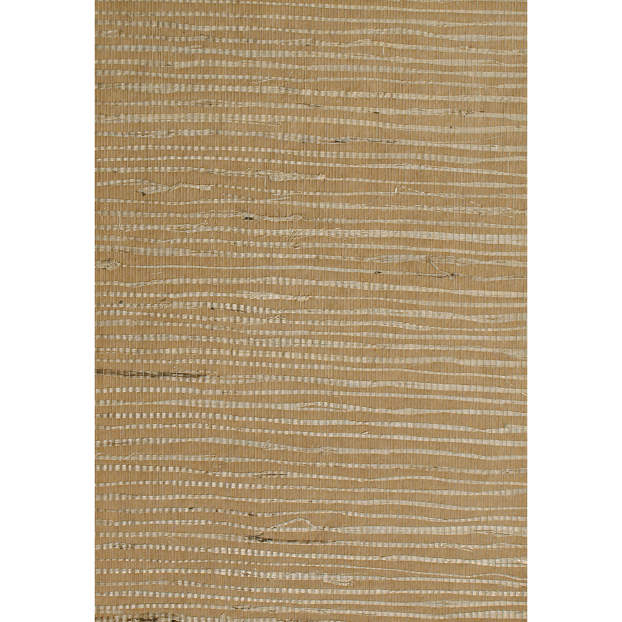 Shop Allen Roth Brown Grasscloth Unpasted Textured Wallpaper At