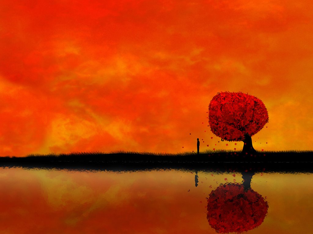 My Wallpaper Abstract Autumn Reflection