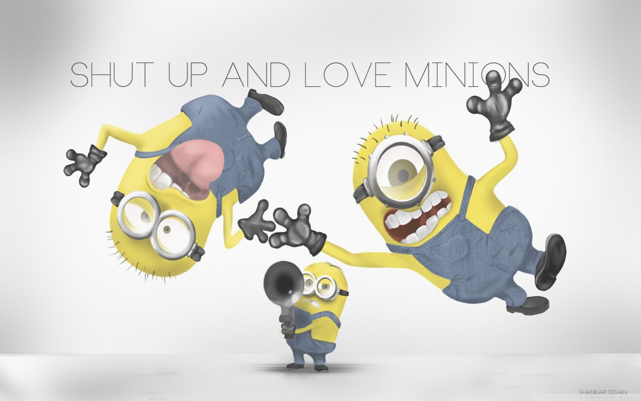 Shut Up And Love Minions HD Desktop Wallpaper High