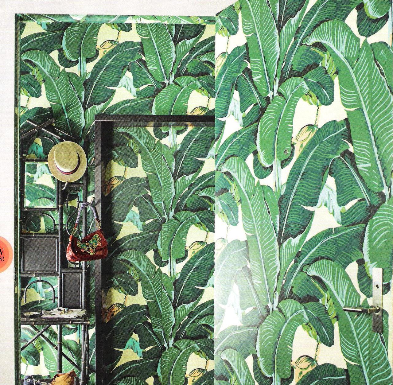  de jungle met het Martinique Banana Leaf wallpaper van Hinson   Roomed 1280x1254