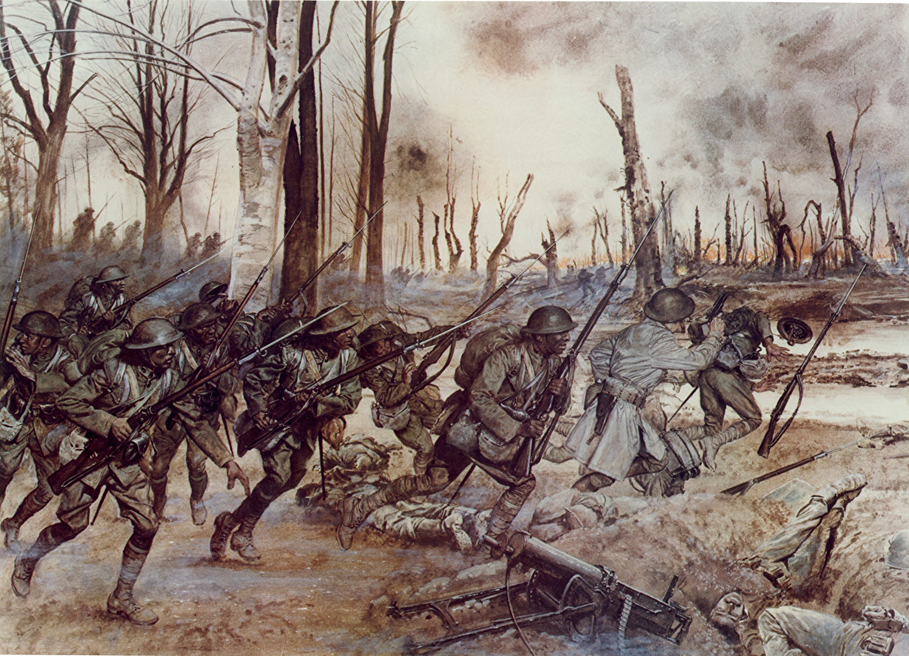 Wallpaper War Soldiers H Charles Mcbarron Sechault Hell Fighters
