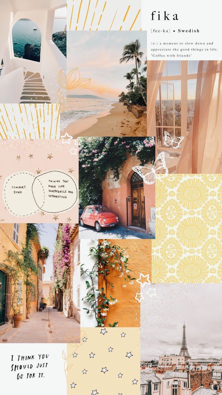 Travel Vision Board Travel collage Cute patterns wallpaper