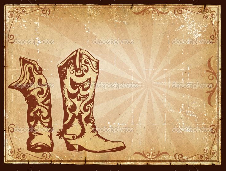 Western Theme Background Cowboy Old Paper Background For Text With