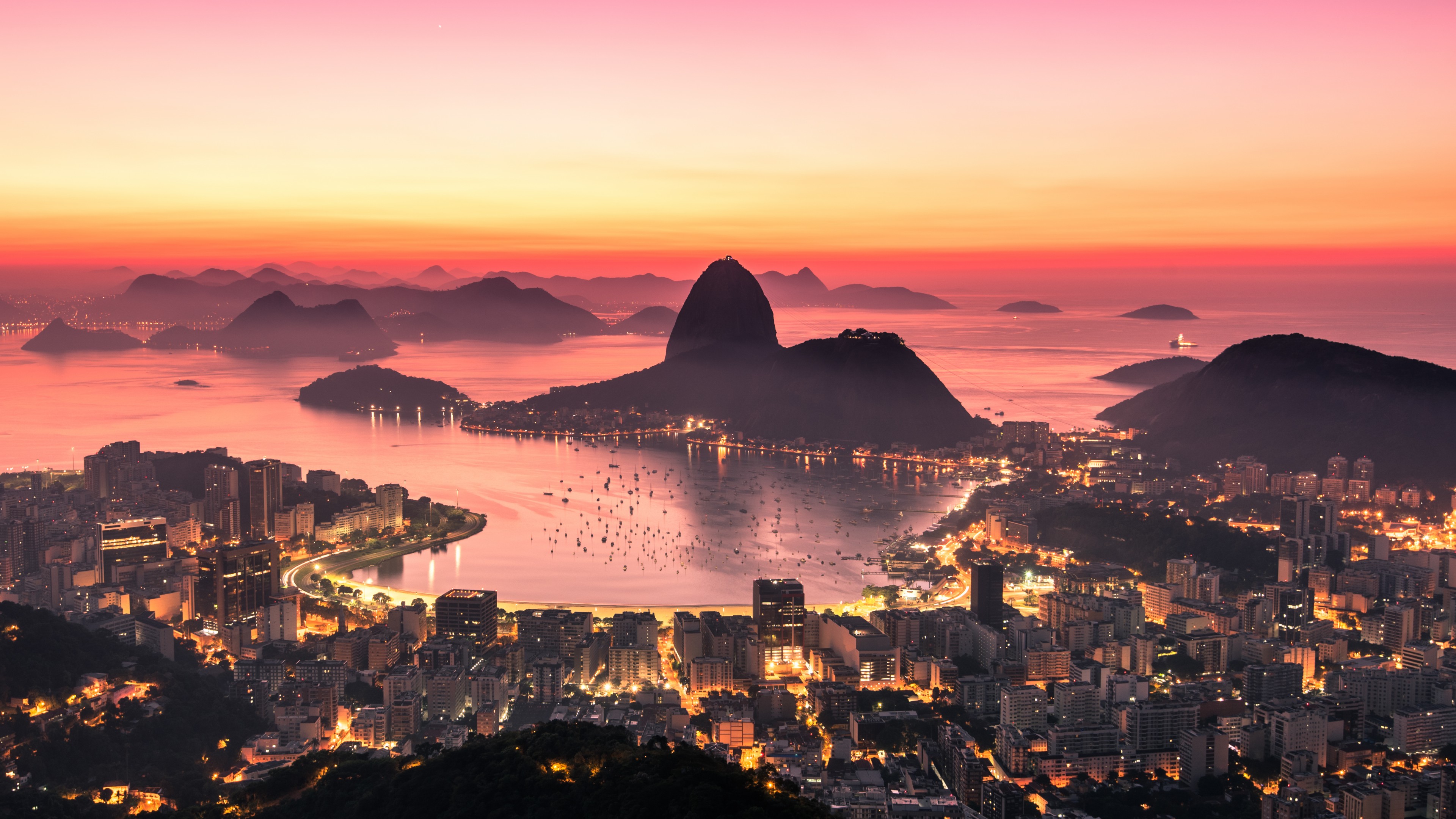 Rio De Janeiro Brazil Sunrise Sky Gavea Stone In Latin America HD