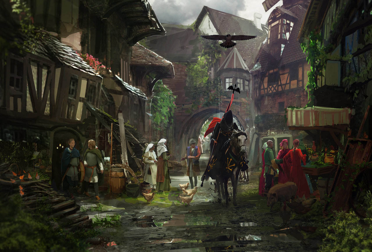 Medieval Town By Rhysgriffiths