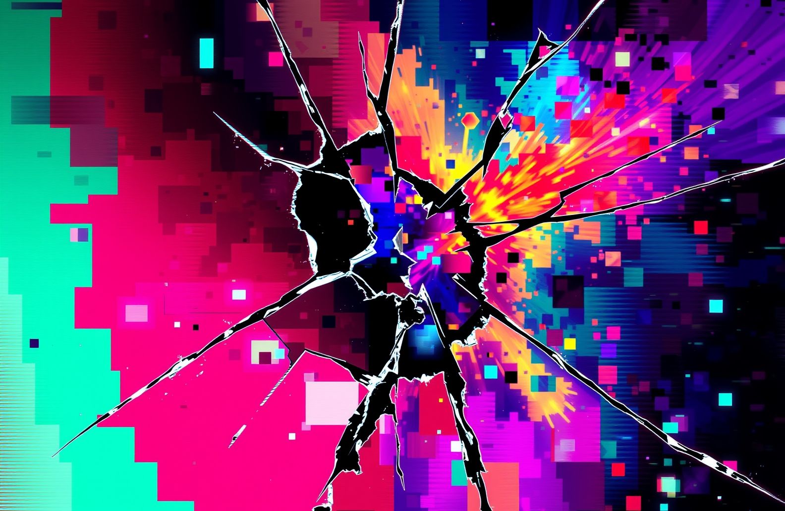 Broken Tv Screen Wallpaper