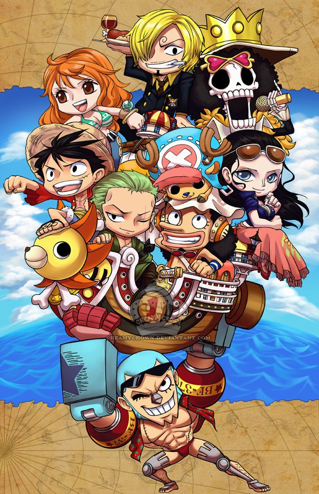 Mugiwara Chibis By Ajamariesart One Piece Anime
