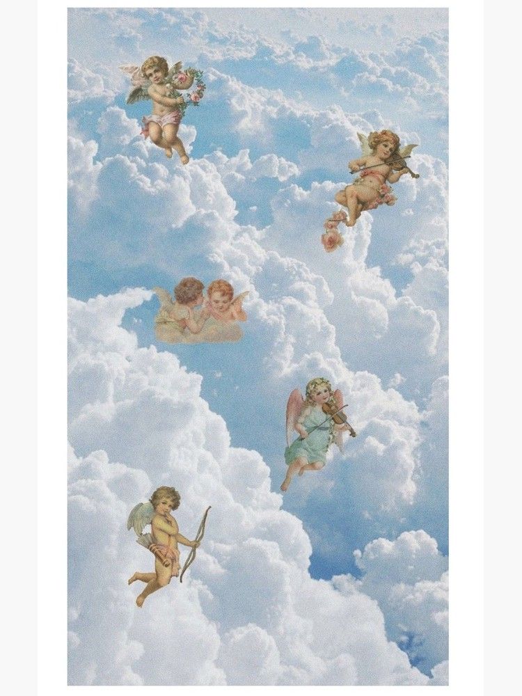 Renaissance Angels In Sky Cherubs Cupid Art iPhone Case