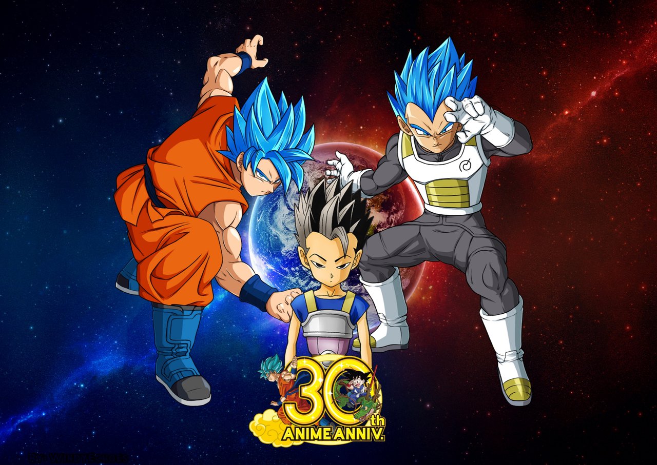 Dragon Ball Super Wallpaper 2   30th Anniversary by WindyEchoes on