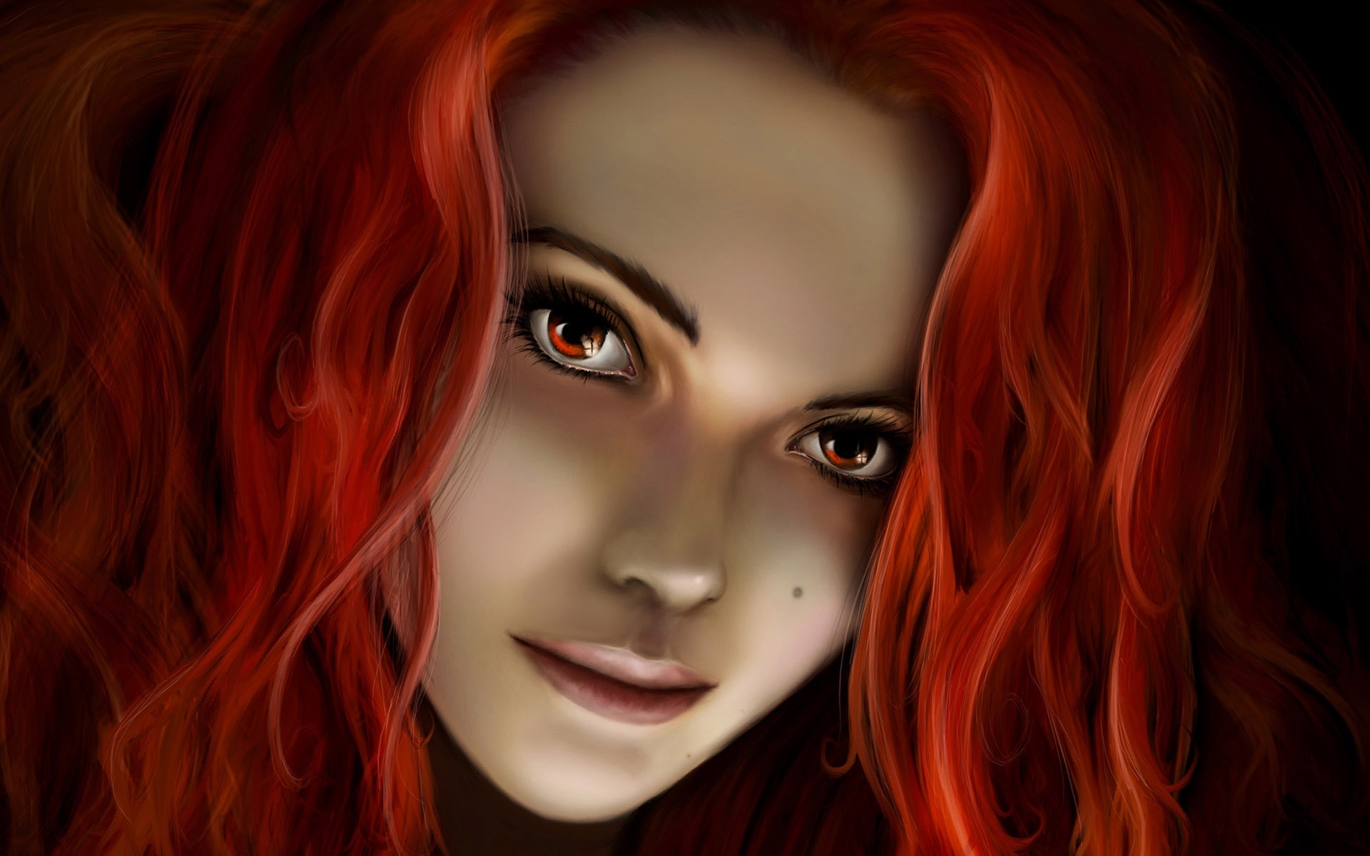 Redhead Girl Fantasy Wallpaper