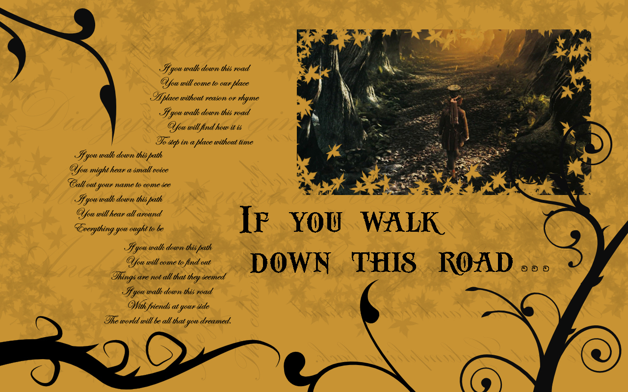 Alice In Wonderland Wallpaper If You Walk Down This Road