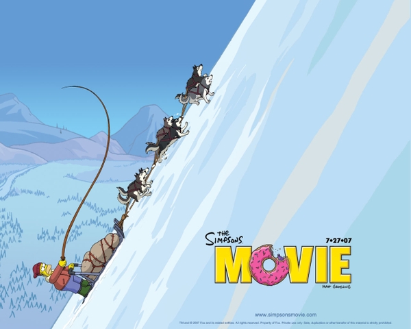  simpson the simpsons simpson the movie sled dogs Dogs Wallpapers 600x480