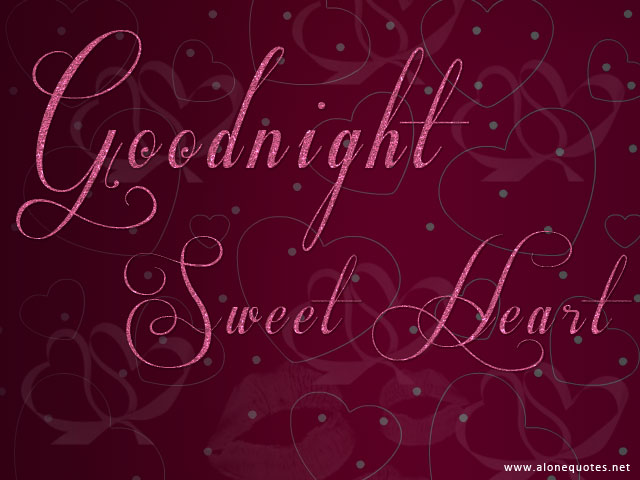 For Girlfriend With Heart Background Goodnight My Sweetheart