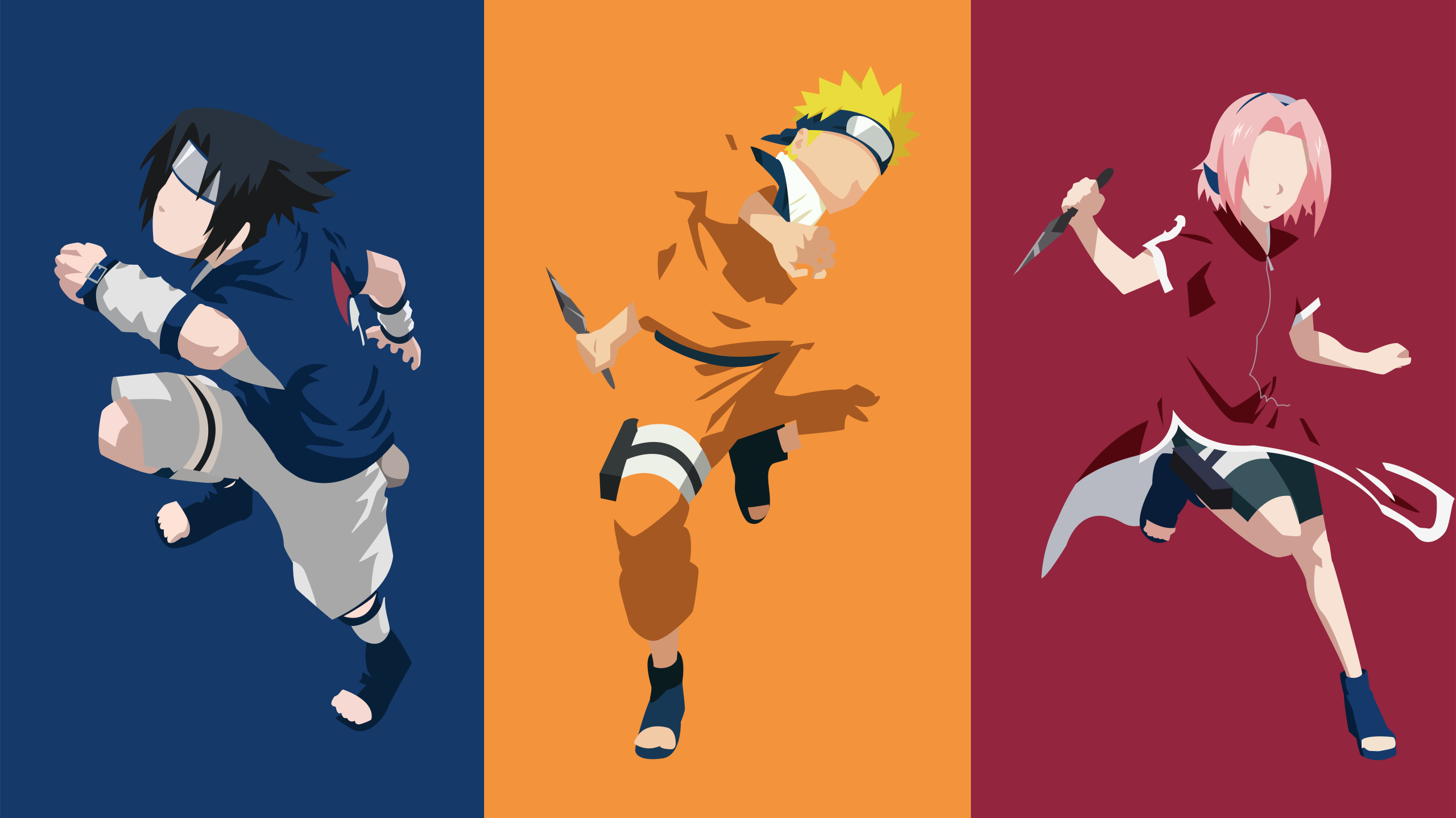 Naruto Sasuke Sakura Kid Minimalist Design By