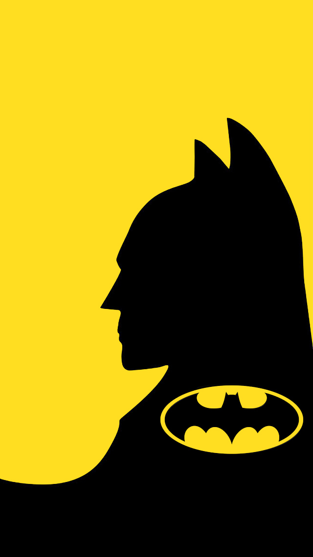 batman wallpaper yellow iOS 640x1136