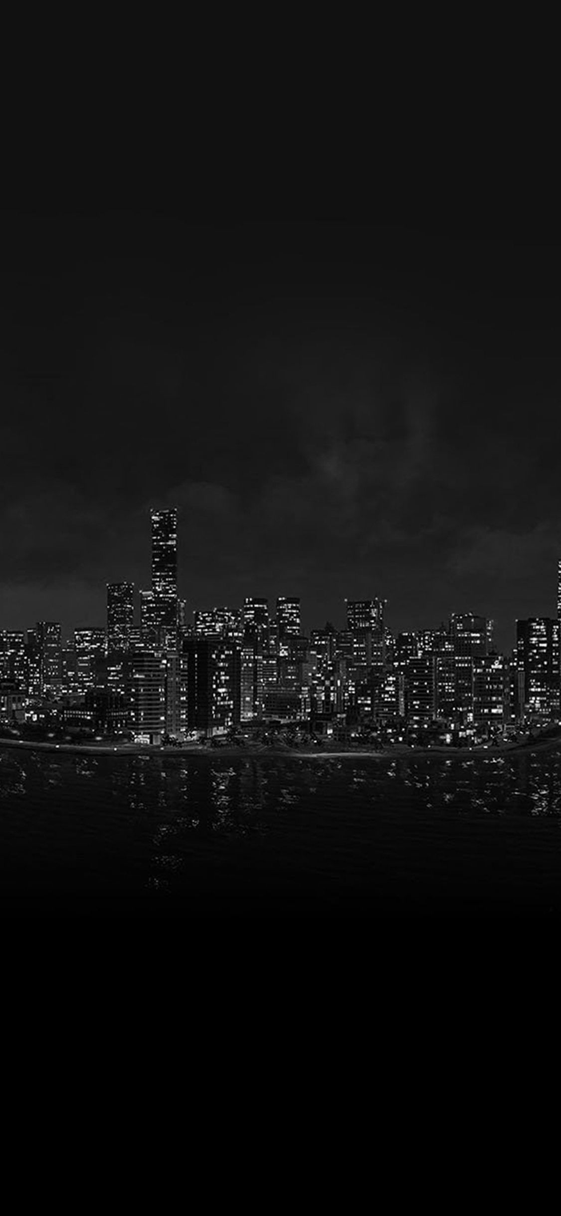 WatcHDog Night City Light From Sea iPhone X Wallpaper