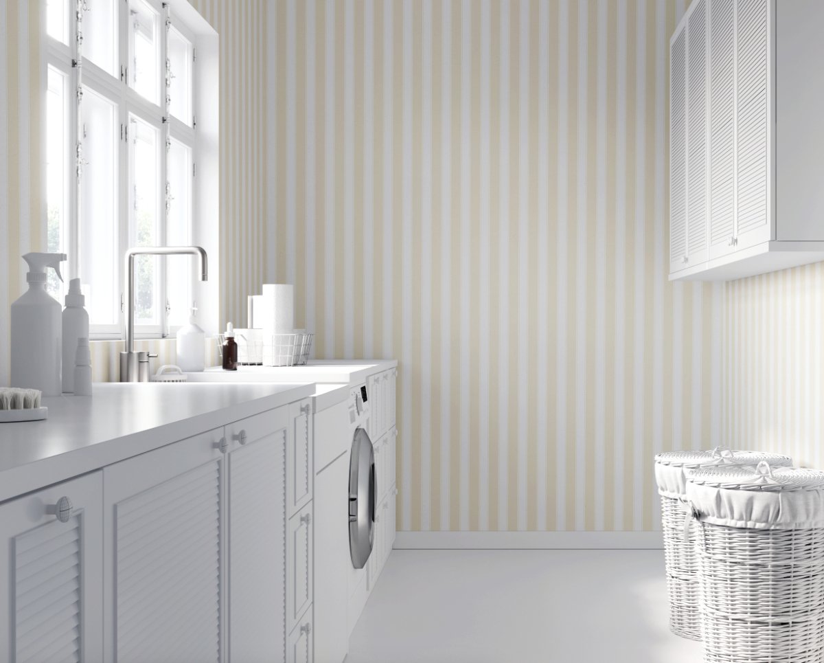Buttercream Stripes Wallpaper Sorelle Gallery Fine Art