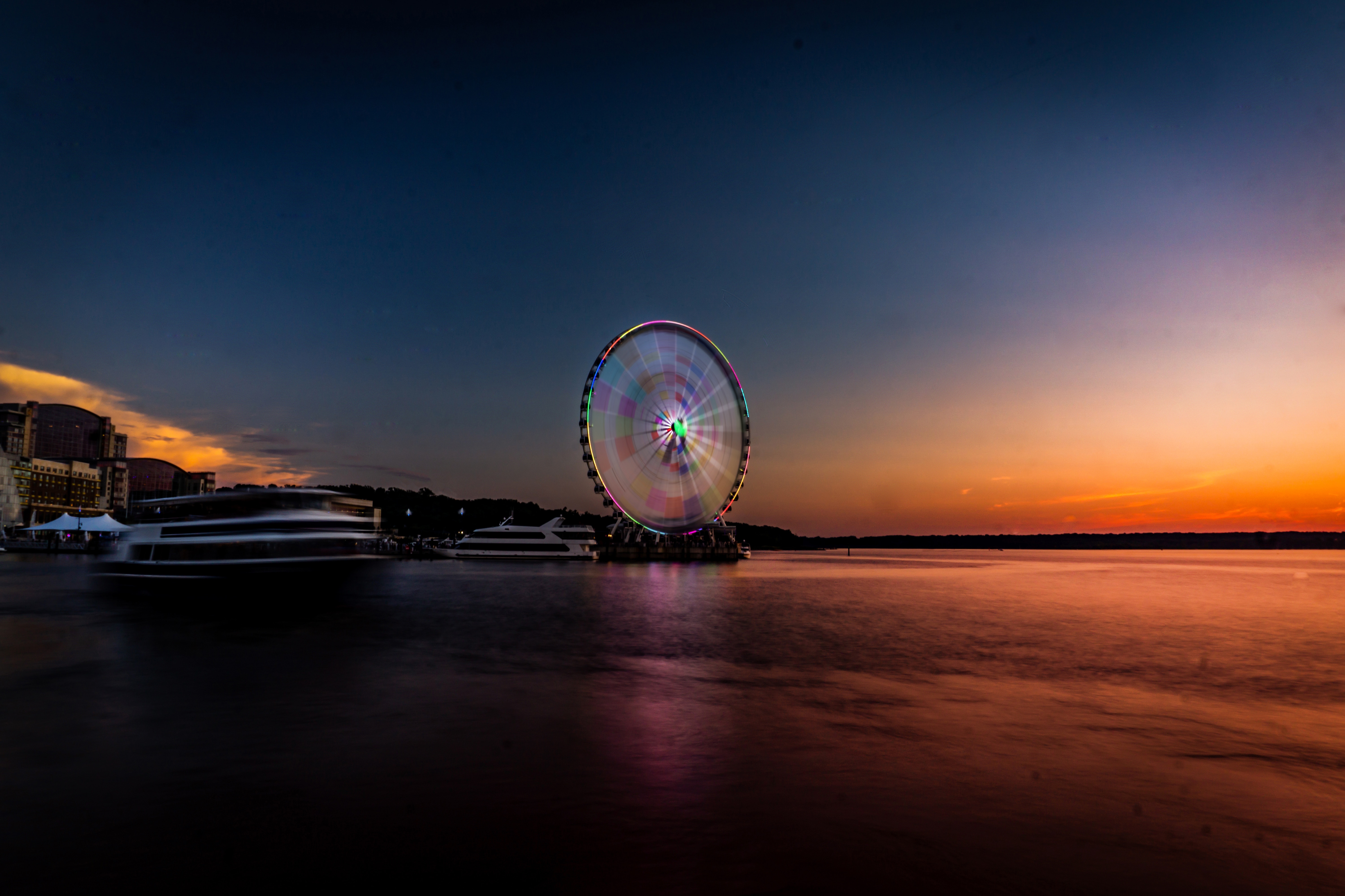 Longexposure Beautiful Ferris Wheel 5k HD Photography 4k Wallpaper Image