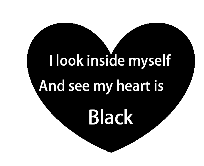 Black Heart White Background By Lovethebeatles4ever