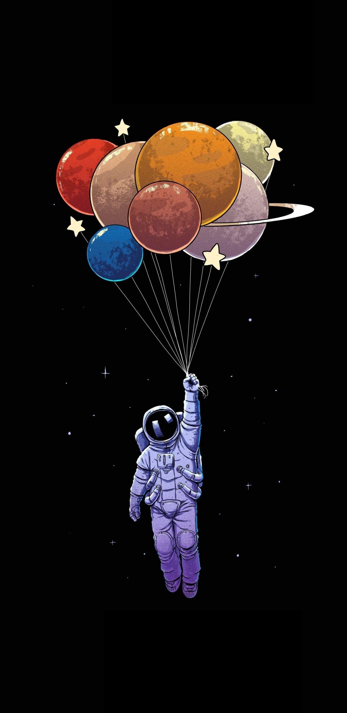 Download 1440x2960 wallpaper Astronaut exploration flight
