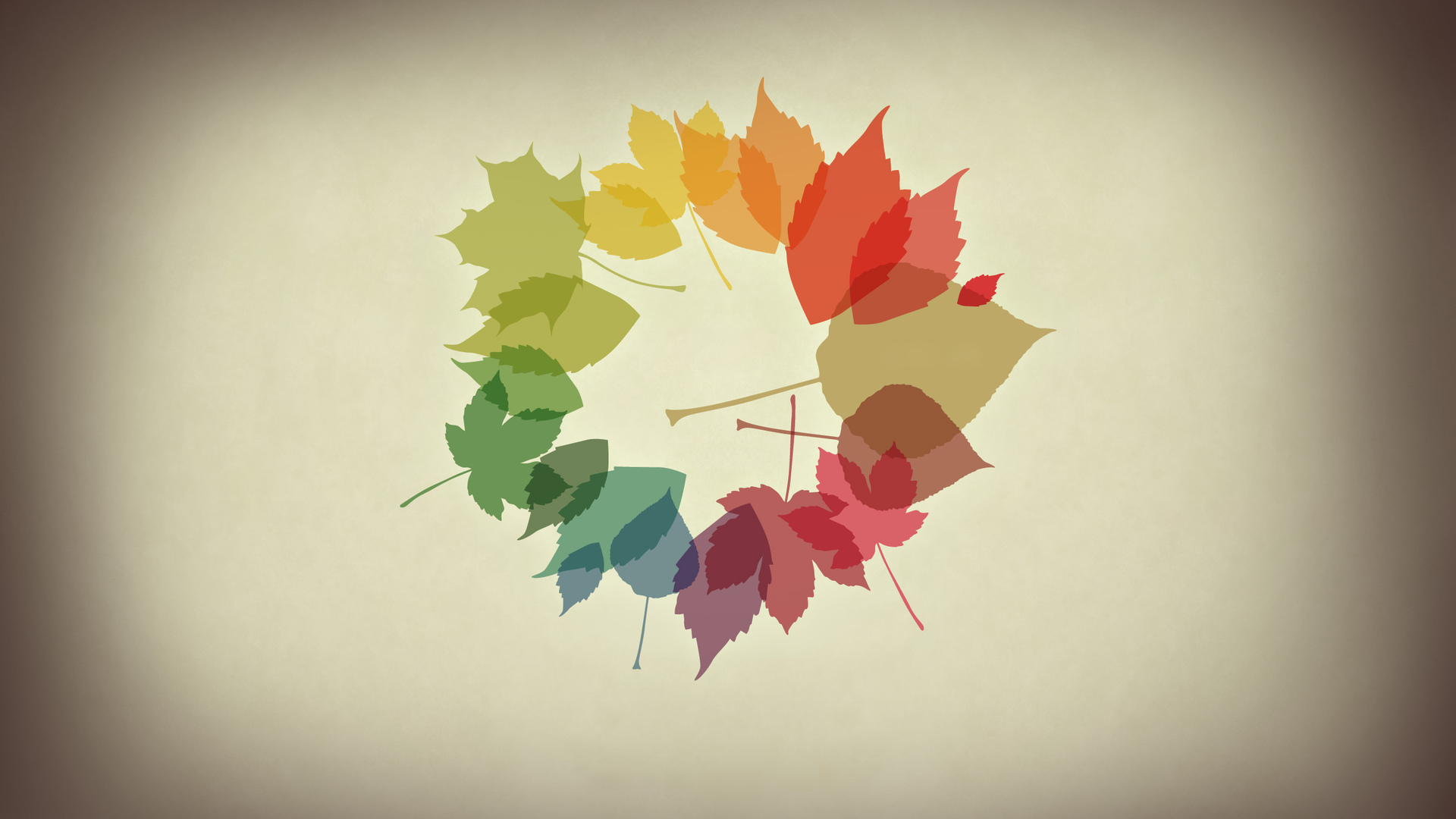 Leaves Minimalism Autumn Wallpaper
