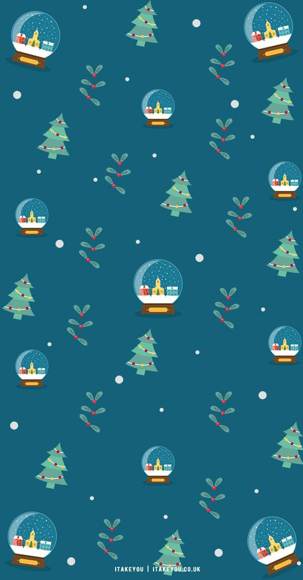 Christmas Wallpaper Ideas Snow Globe Trees I