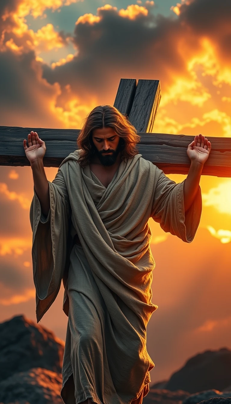Jesus Carrying The Cross Wallpaper