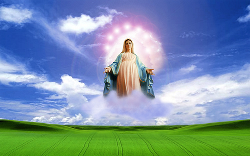 Blessed Virgin Mary Catholic Wallpaper Mar By