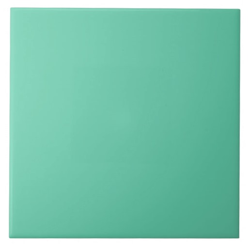 Misty Sea Aqua Teal Blue Solid Color Background Large Square Tile