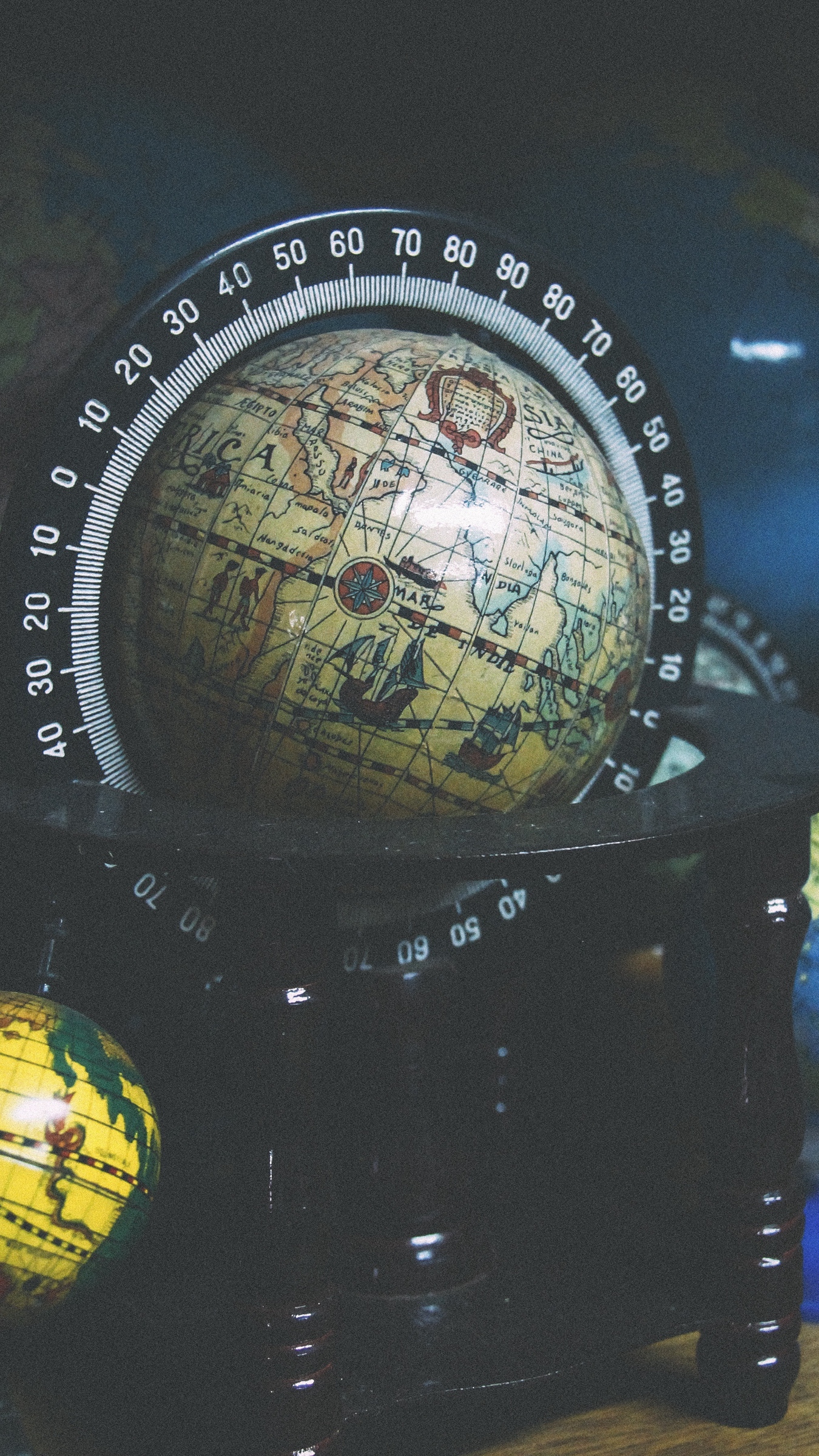 Wallpaper Globes Geography Shelf iPhone