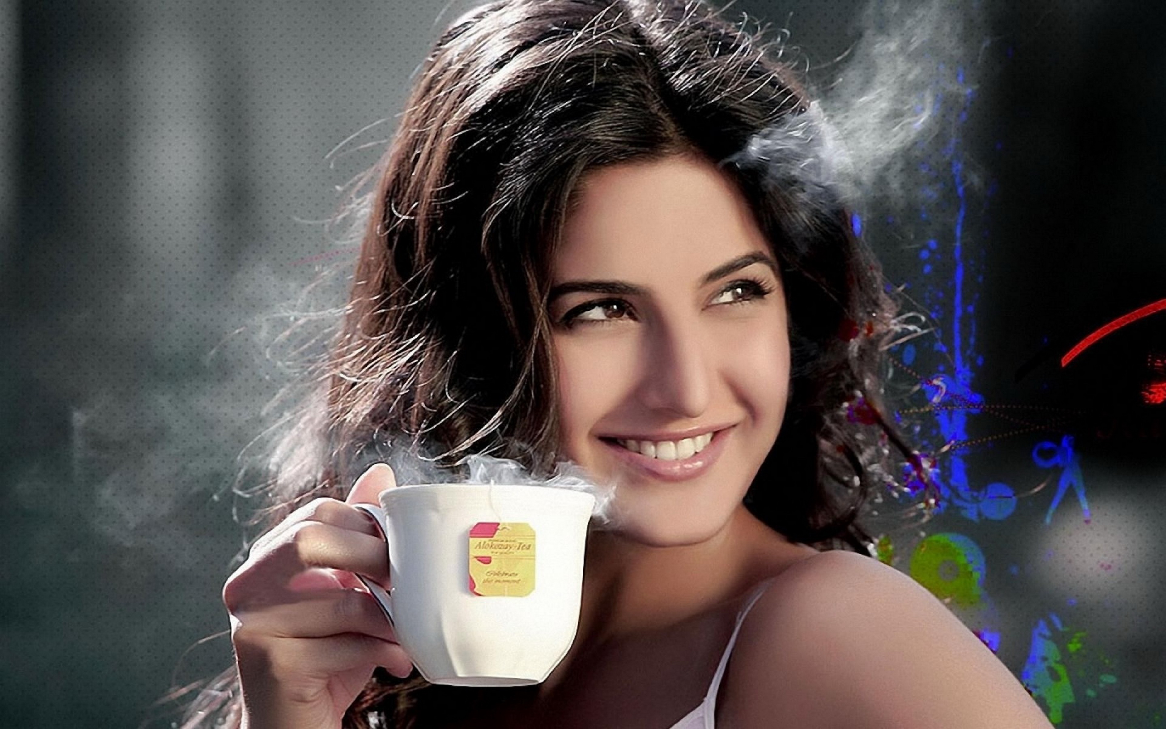 Katrina Kaif Drinking Coffee HD Wallpaper