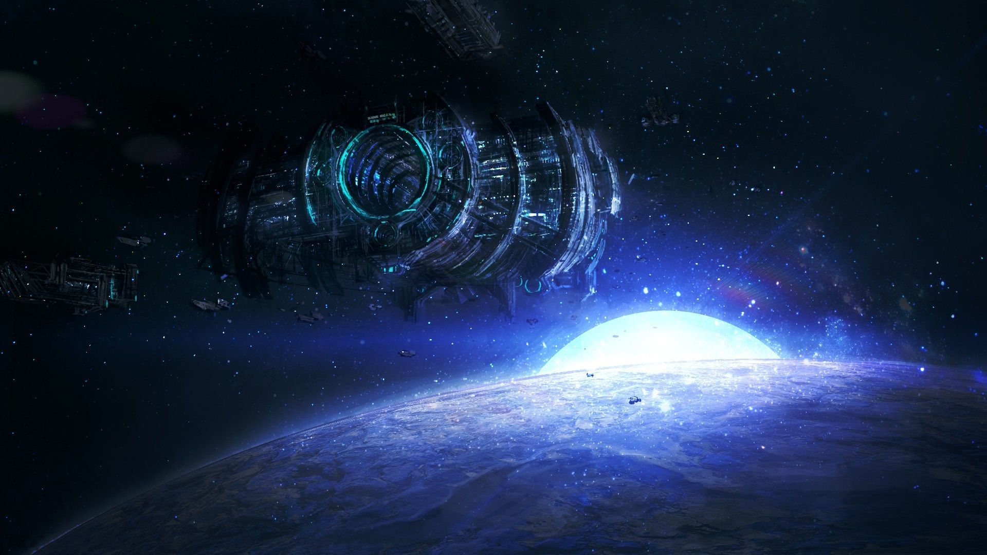 Space Station Computer Wallpaper Desktop Background