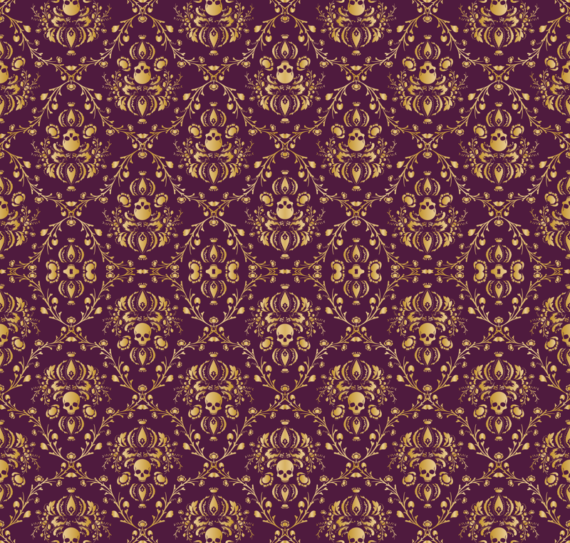Purple And Gold Wallpaper Damask