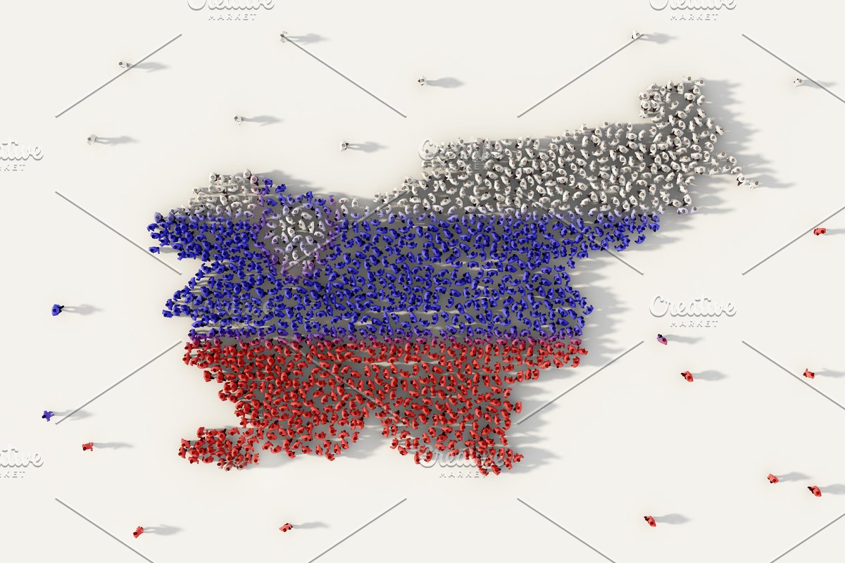 🔥 Free Download Large Group Of People Forming Sloven Illustrations