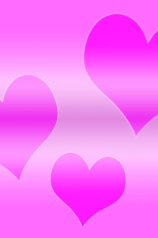 Pink Heart iPhone HD Wallpaper